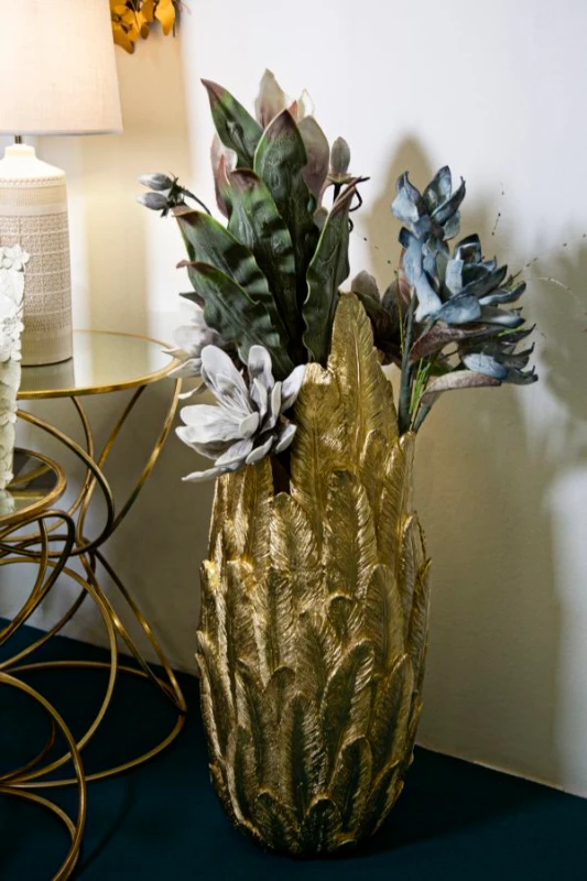 Mauro Ferretti Vaza Din Resina Aurie cm 32X34X80