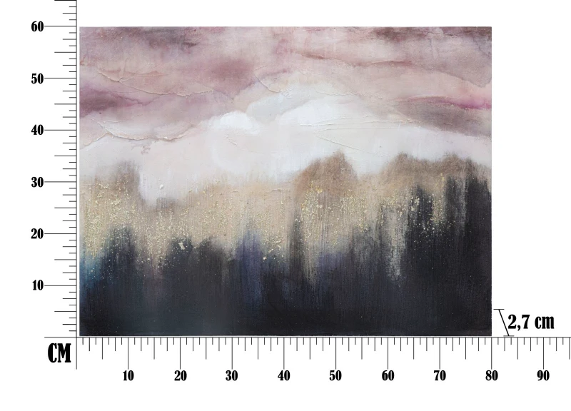 Mauro Ferretti Pictura De Perete Roz Munte cm 80X2,7X60