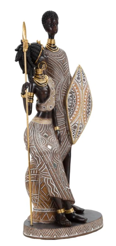 Mauro Ferretti Familia Tribala Masai cm 16,5X11,5X38