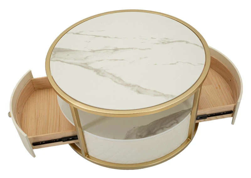 Mauro Ferretti  Masuta de cafea din imitatie de piele 30X64X91 cm.