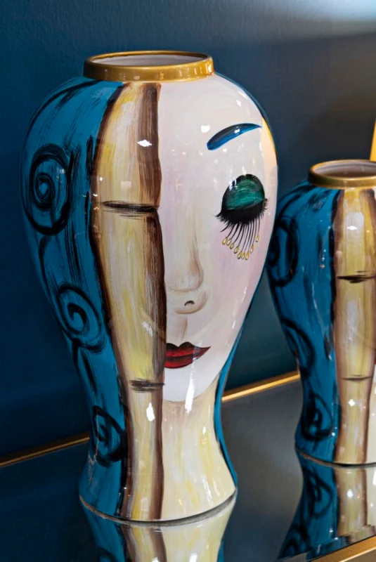 Mauro Ferretti Vaza Ceramica Art Face cm Ø 28X50