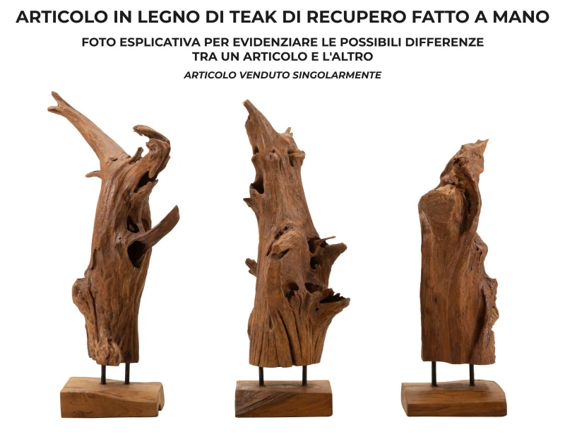 Mauro Ferretti  Sculptura Akar Din Tec Reciclat cm 23X27X64