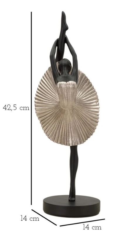 Mauro Ferretti Figurina Baleerina Argintie -B-cm 14X14X42,5