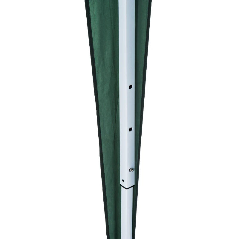 Outsunny Faltpavillon 2,4x2,4m Pavillon Faltzelt mit UV-Schutz, Partyzelt inkl. Tragetasche für Garten, Balkon, Stahl Grün