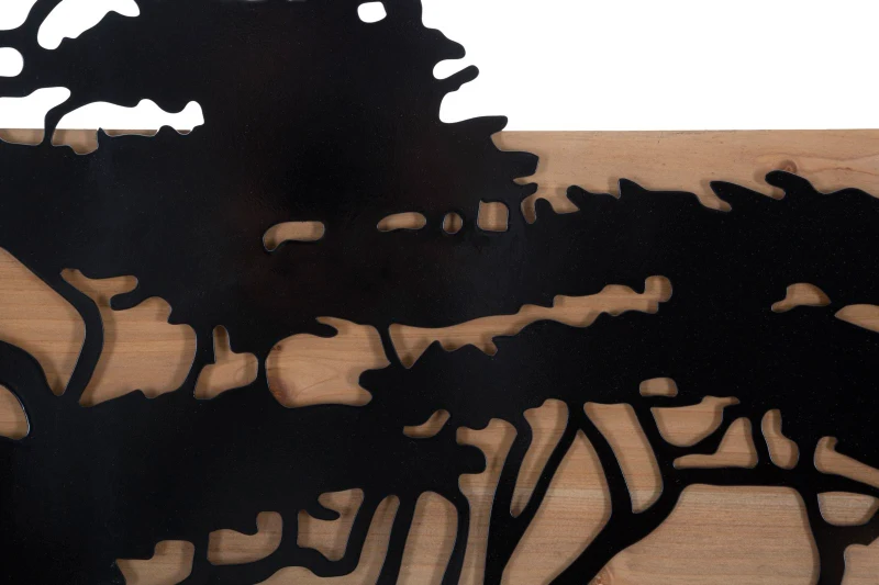 Mauro Ferretti  Set 3 Bucati Panouri De Perete Fier Si Lemn cm 204X2X80 (72X2X80-60X2X80)