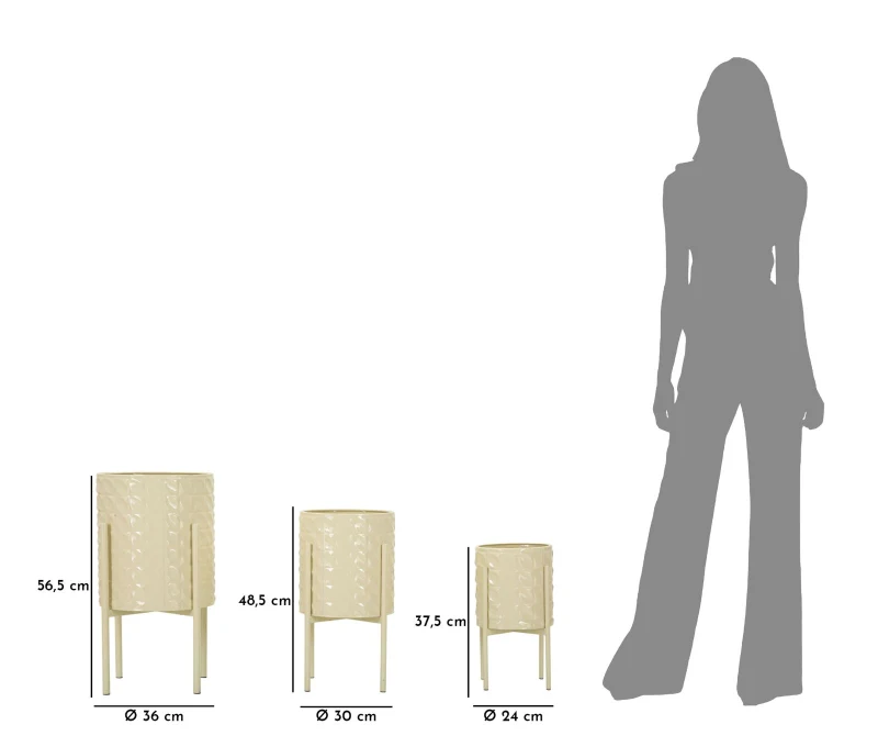 Mauro Ferretti Suport Vaza Betsy Tris cm Ø 36X56,5-30X48,5-24X37,5