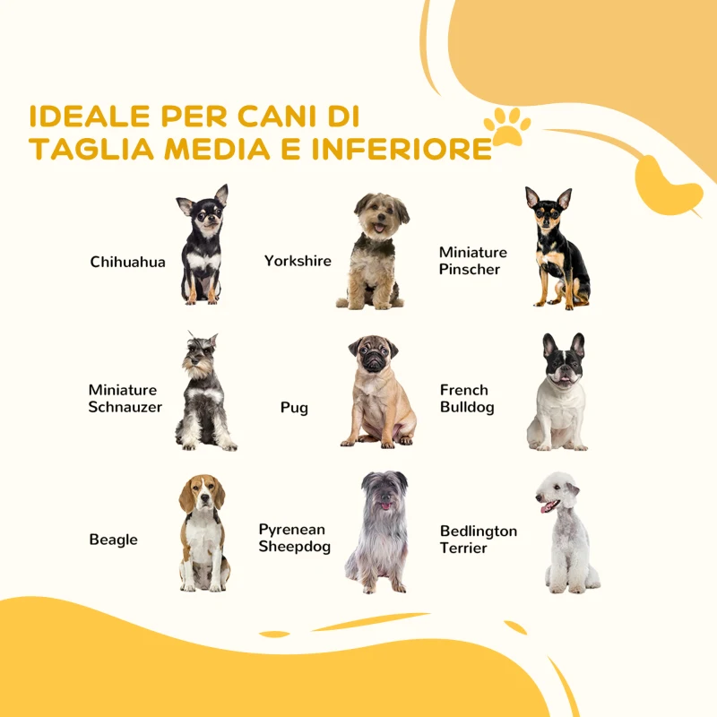 PawHut Cancellino per Cani Pieghevole a 3 Pannelli in Legno e Acciaio, 154x30x80 cm, Bianco