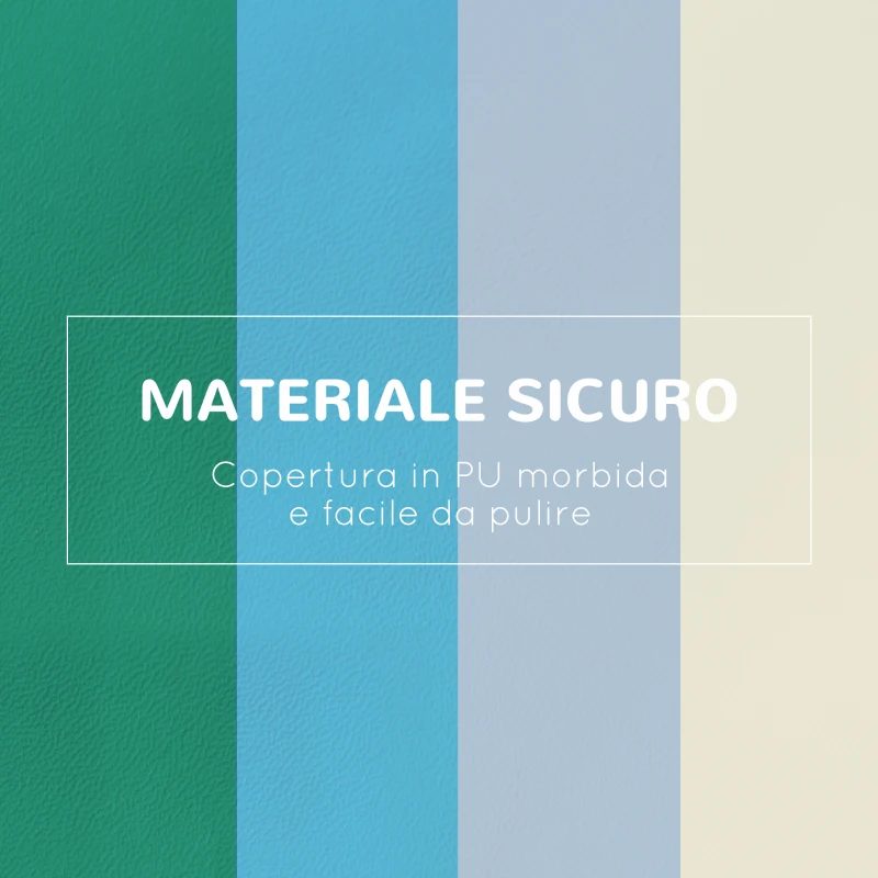 HOMCOM Set 4 Blocchi di Costruzioni Morbidi per Bambini da 1-3 Anni Modulabile, Multicolore