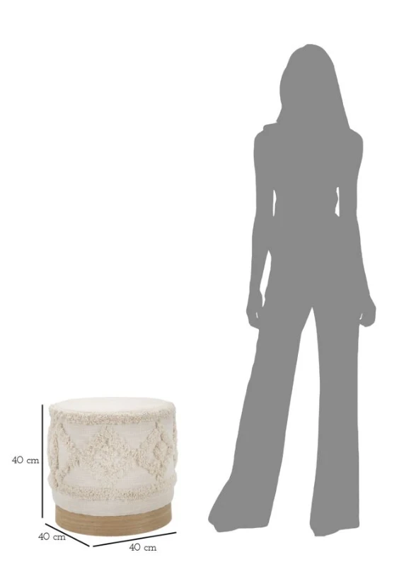 Mauro Ferretti Taburet Damasco cm Ø 40X40