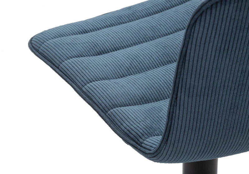 Mauro Ferretti  Scaun De Bar Înalt Negru Si Albastru cm 43X49,5X85,5-107 (Saz cm 61-82,5) Set 2 Bucati