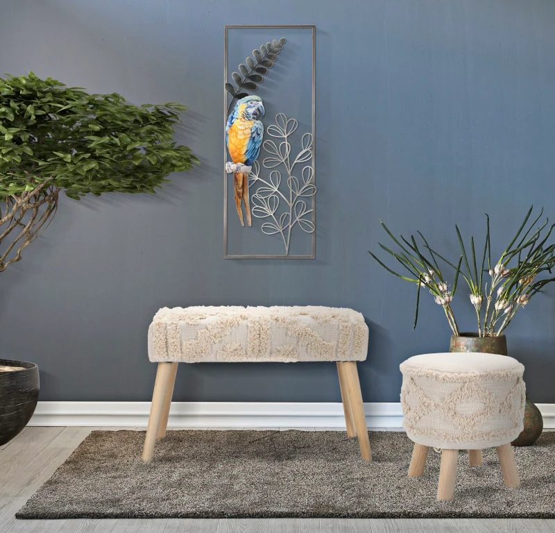 Mauro Ferretti Panou De Perete Fier Papagal cm 28,6X2,5X74,3