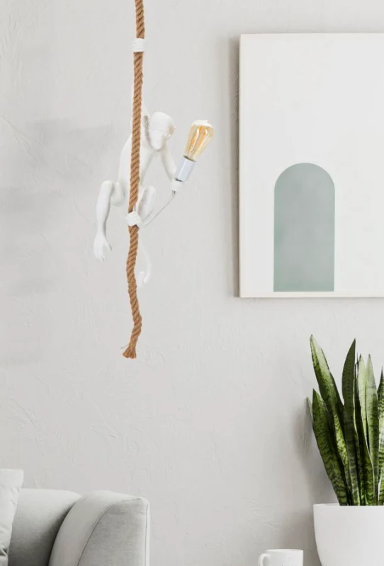 Mauro Ferretti Candelabru Maimuta Alb cm Ø 27X32X60