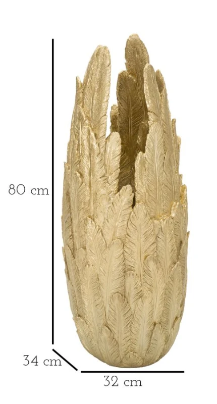 Mauro Ferretti Vaza Din Resina Aurie cm 32X34X80