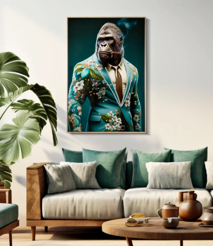 Mauro Ferretti Pictura Pe Pânza Lacuita Kongy -B- Cu Cadru cm 62X4X92