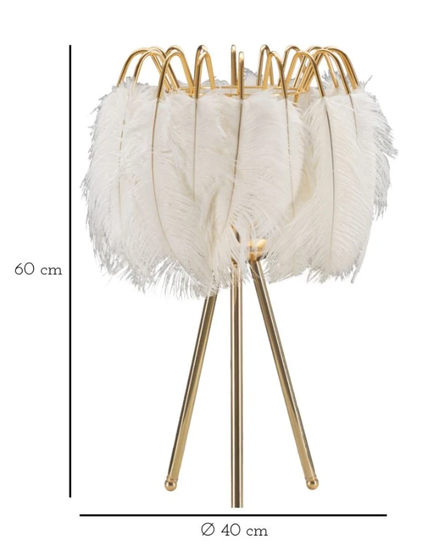 Mauro Ferretti  Lampă De Masa Suport Pene cm Ø 40X60