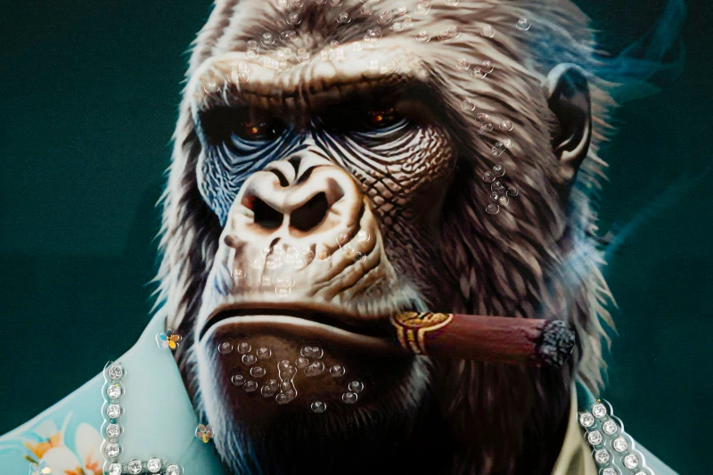 Mauro Ferretti Pictura Pe Pânza Lacuita Kongy -B- Cu Cadru cm 62X4X92