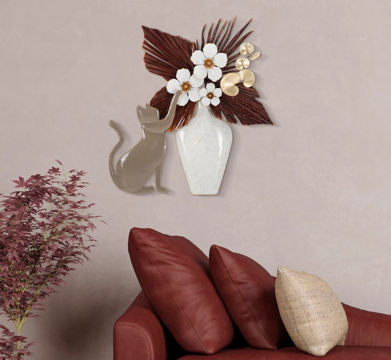 Mauro Ferretti Panou Fier Pisica cm 54,6X8,9X59,7