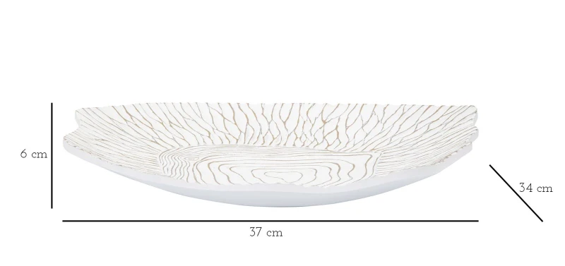 Mauro Ferretti Tava Decor Poliresina cm 37X34X6