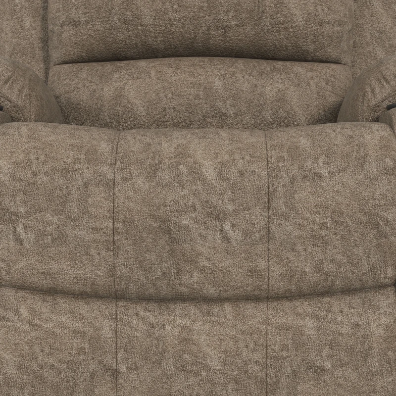 HOMCOM Fotel Relaksacyjny z Podnóżkiem i Funkcją Leżanki, z Uchwytem na Napoje, Fotel Telewizyjny, 87 cm x 95 cm x102 cm, Ciemnobrązowy