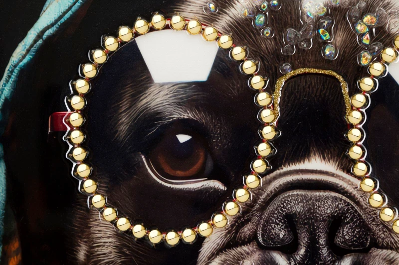 Mauro Ferretti Pictura De Perete Lăcut Cu Rama -B- cm 42,5X2,8X82,5