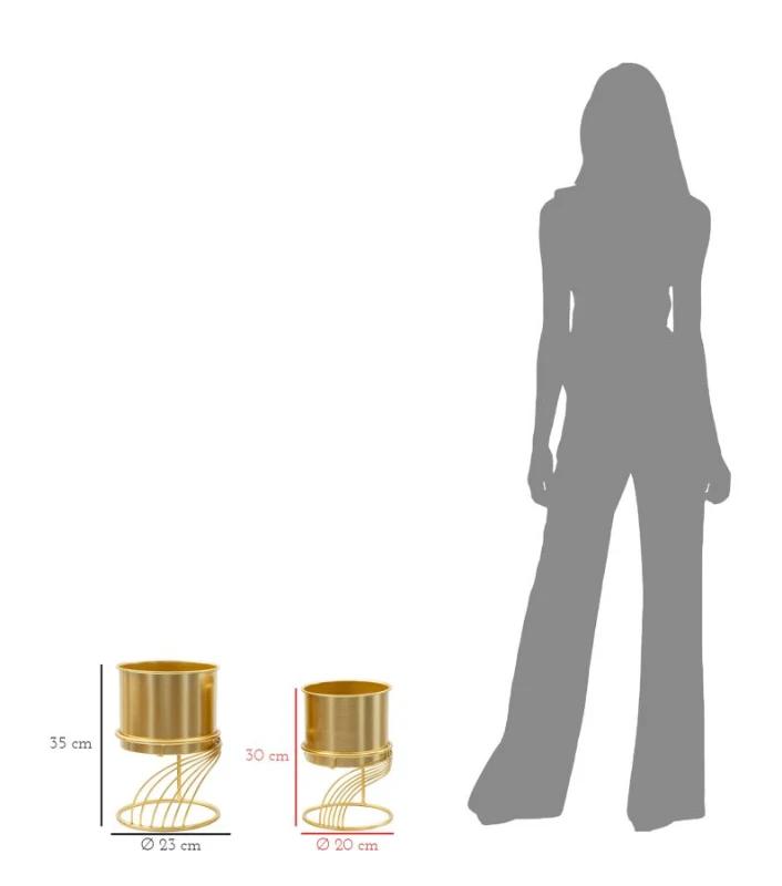 Mauro Ferretti Set 2 Bucati Suport Vază Spirala  cm Ø 23X35-20X30