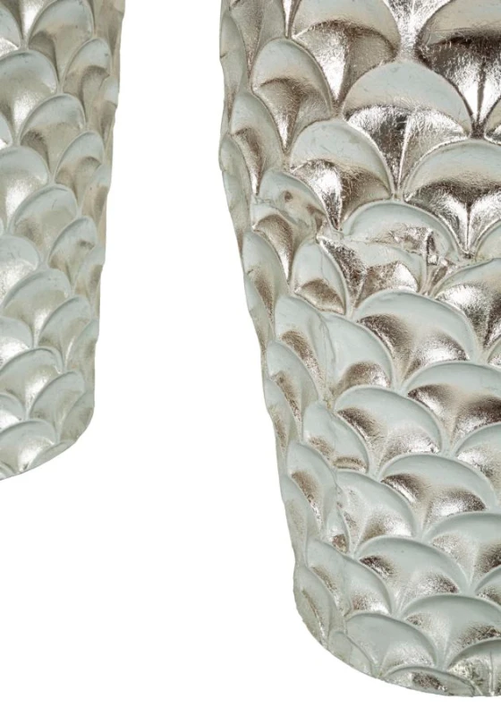 Mauro Ferretti Suport Vaze Set 2 Bucati Din Metal Argintiu cm Ø 37X92X-32X75