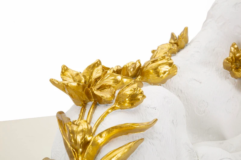 Mauro Ferretti Leopard Alb/Aurii cm 53X21,5X24