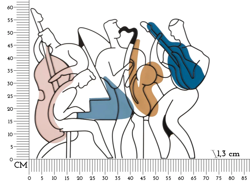 Mauro Ferretti Panou De Perete Jazz cm 70X1,3X60