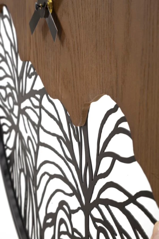 Mauro Ferretti Ceas De Perete Rotund Lemn/Frunze cm Ø 60X2