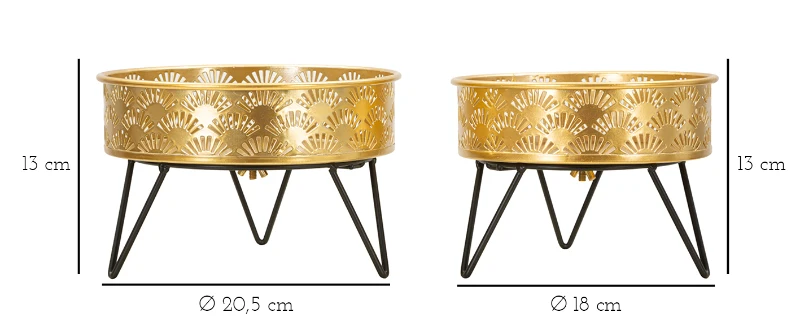 Mauro Ferretti Suport Vaza Zanny Set 2 Buc cm Ø 20,5X13-18X13