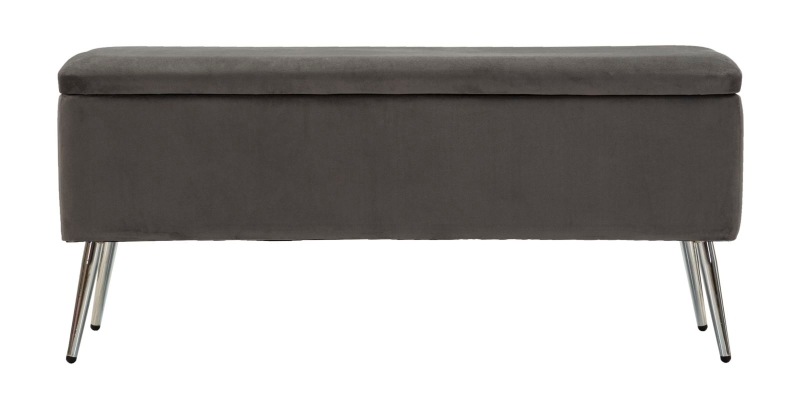 Mauro Ferretti Bancă Cu Contenitor Argintiu cm 112X42X50