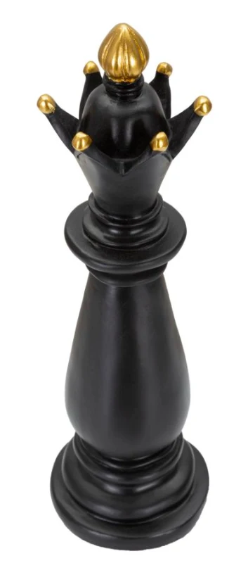 Mauro Ferretti Piesa Sah Nebun Negru Și Aurii cm Ø 12,5X38,5