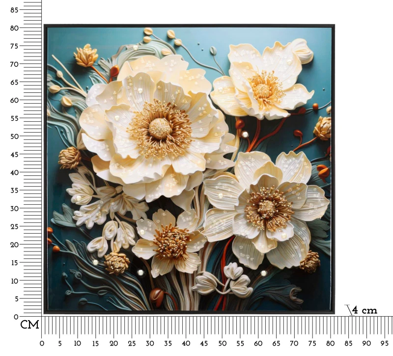 Mauro Ferretti Pictura Pe Pânza Lacut Narcy -B- Cu Rama cm 82X4X82