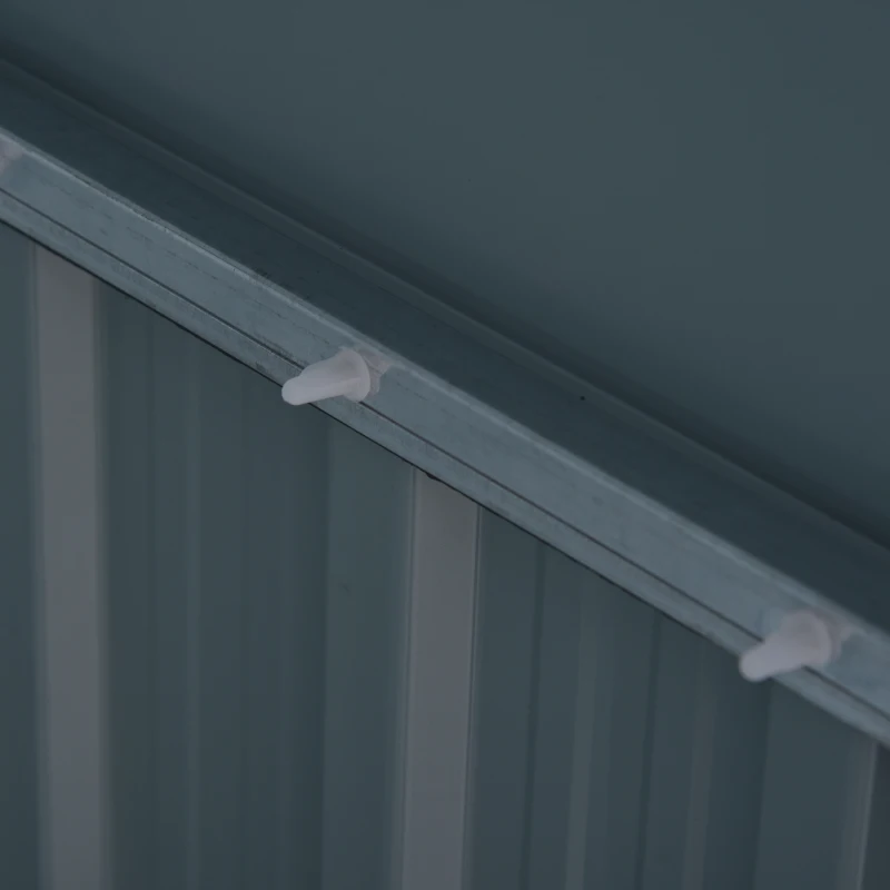 Outsunny 3.2 x 5.1ft Corrugated Steel Two-Bin Storage Shelter - Black