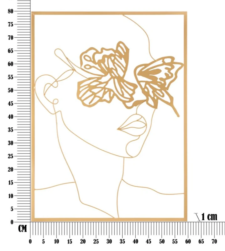 Mauro Ferretti Panou De Perete Fier Gold Face cm 60X1X80