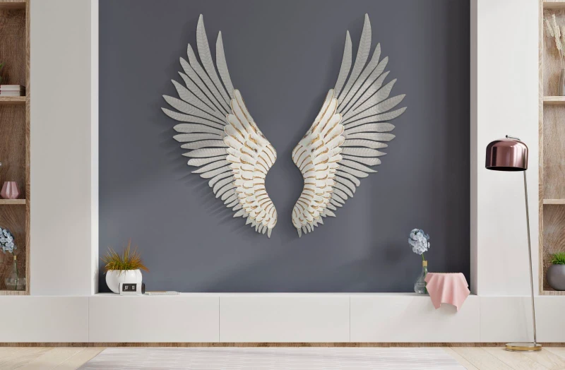 Mauro Ferretti Panou Aripi Natural Set 2 Bucati cm 43,8X2,5X104