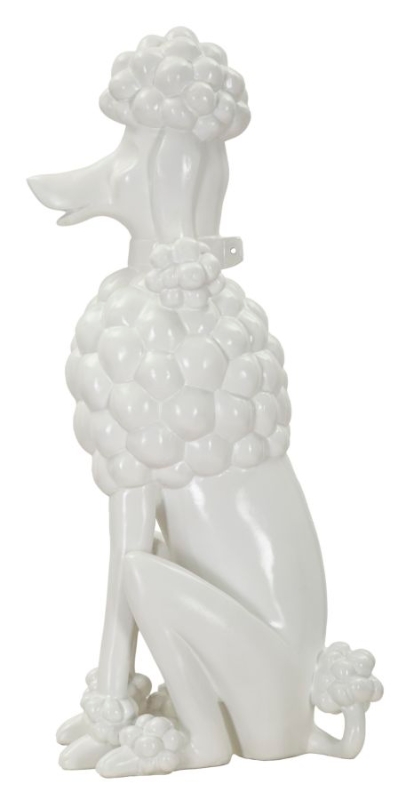 Mauro Ferretti Statuie In Forma De Caine Alb cm 20X26X61