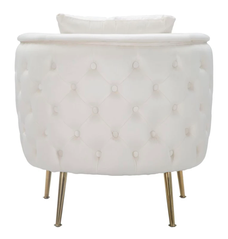 Mauro Ferretti Fotoliu Bucuresti Crema Si Aurii cm 76X74X73