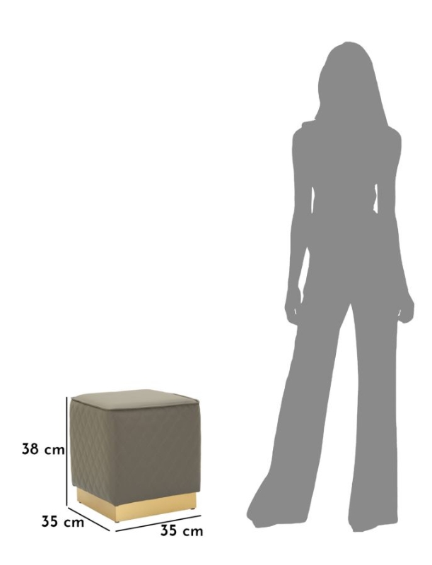 Mauro Ferretti Sharon Square Taburet cm 35X35X38