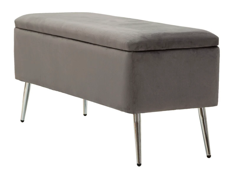 Mauro Ferretti Bancă Cu Contenitor Argintiu cm 112X42X50