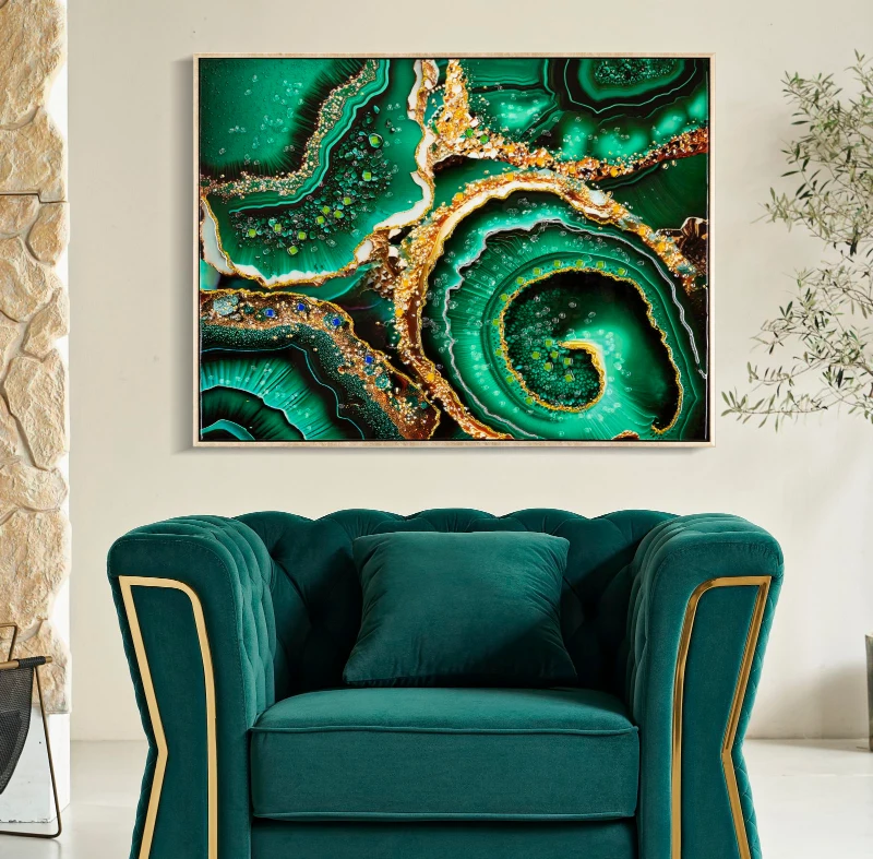 Mauro Ferretti Picture Pe Pânza Lacuita Smeraldy -A- Cu Rama cm 82X4X62