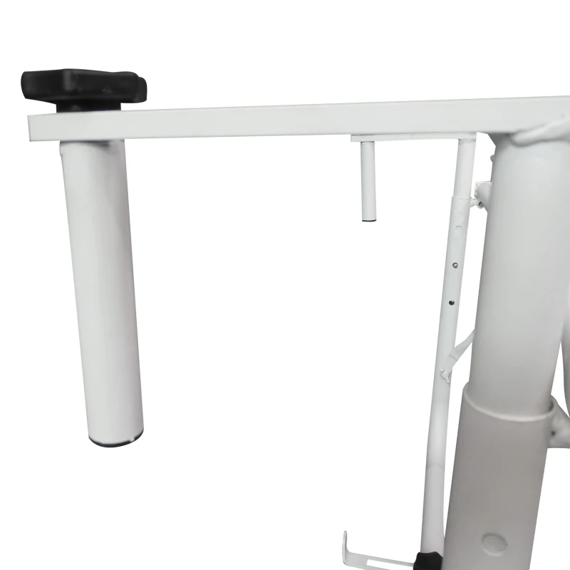 Outsunny Balkonhängetisch Gartentisch höhenverstellbar viereckig Terrasse Metall Weiß L60 x B56,5 x H45 cm