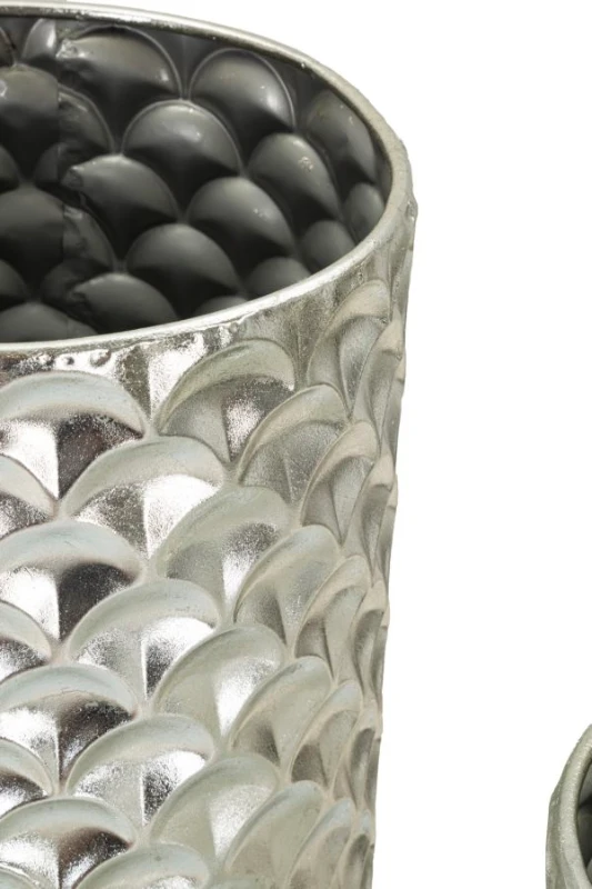 Mauro Ferretti Suport Vaze Set 2 Bucati Din Metal Argintiu cm Ø 37X92X-32X75