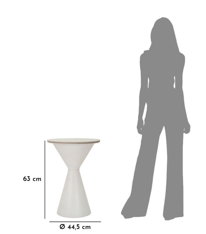 Mauro Ferretti Masuta De Cafea Alba cm Ø 44,5X63