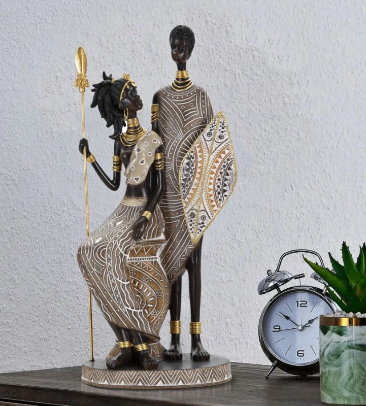 Mauro Ferretti Familia Tribala Masai cm 16,5X11,5X38