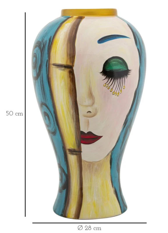 Mauro Ferretti Vaza Ceramica Art Face cm Ø 28X50