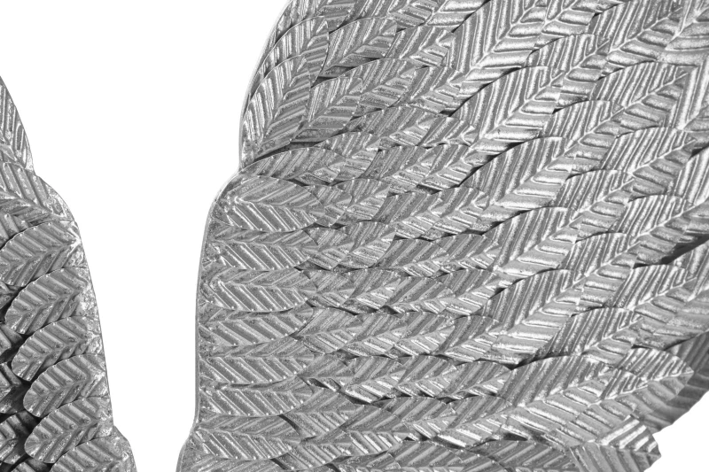 Mauro Ferretti Panou De Perete Aripi Set 2 Bucati Argintiu cm 37,5X3X100