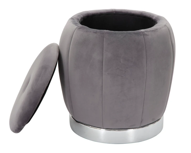 Mauro Ferretti Taburet/Contenitor Paris Gri/Argintiu cm Ø 43X43