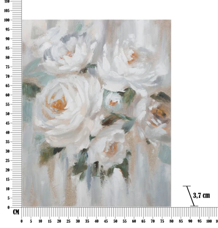 Mauro Ferretti Pictura Pe Pânză Floare Crem cm 80X3,7X100