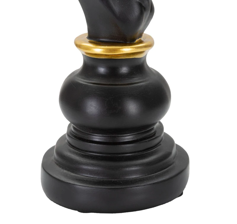 Mauro Ferretti Cal Negru Si Aurii cm 14X11X27